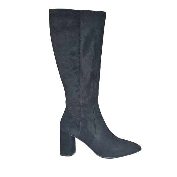 NWT Anne Klein Women's Barnard Block Heel Black Boots - Picture 1 of 6